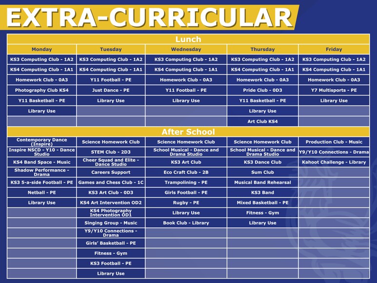Extra curricular 25 26